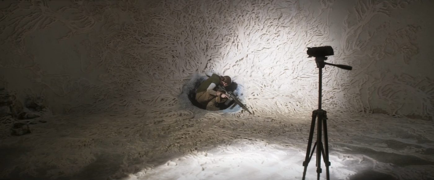 Lena enters the hole